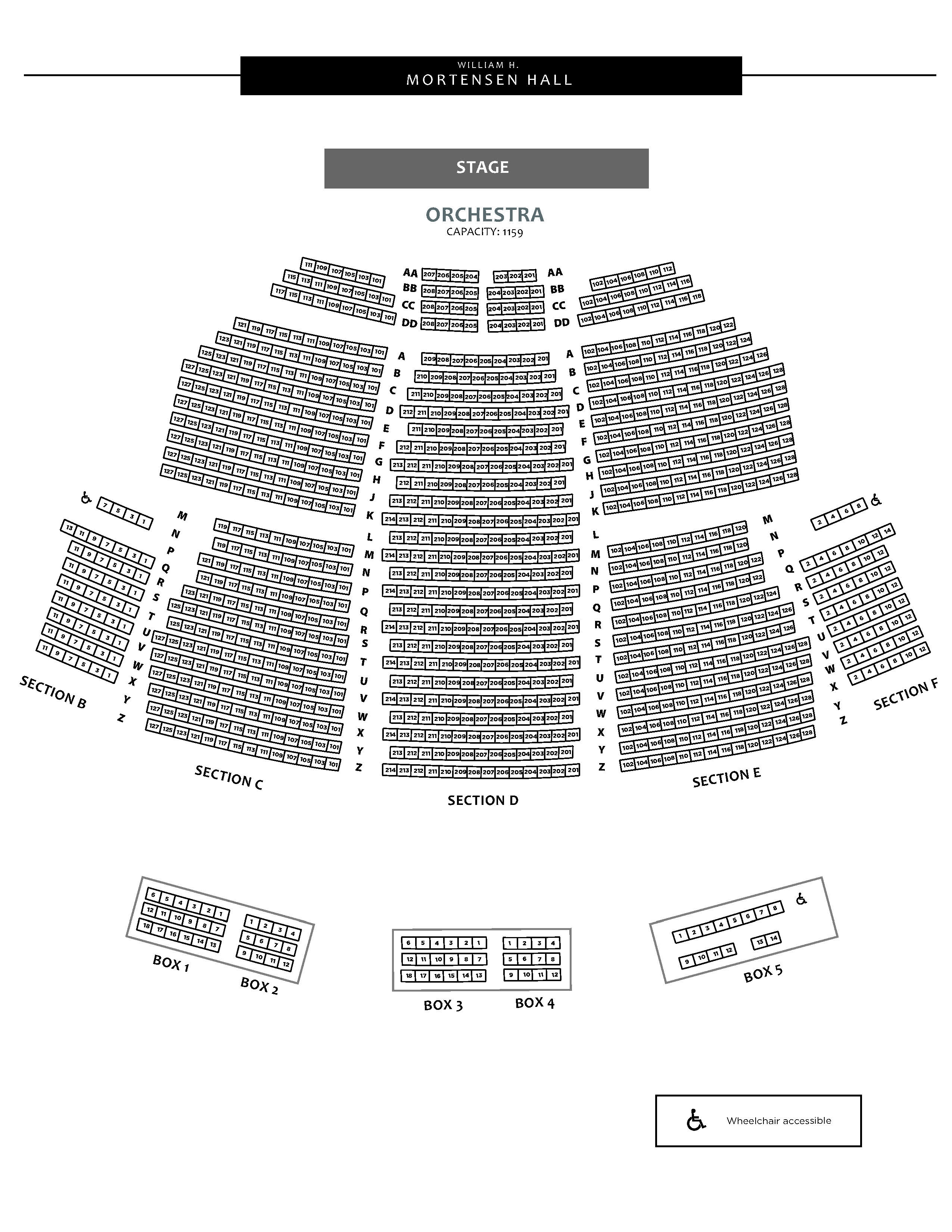 Seating Charts The Bushnell